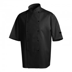 Plain short sleeve press stud Chef's jacket Dennys LONDON 200 GSM